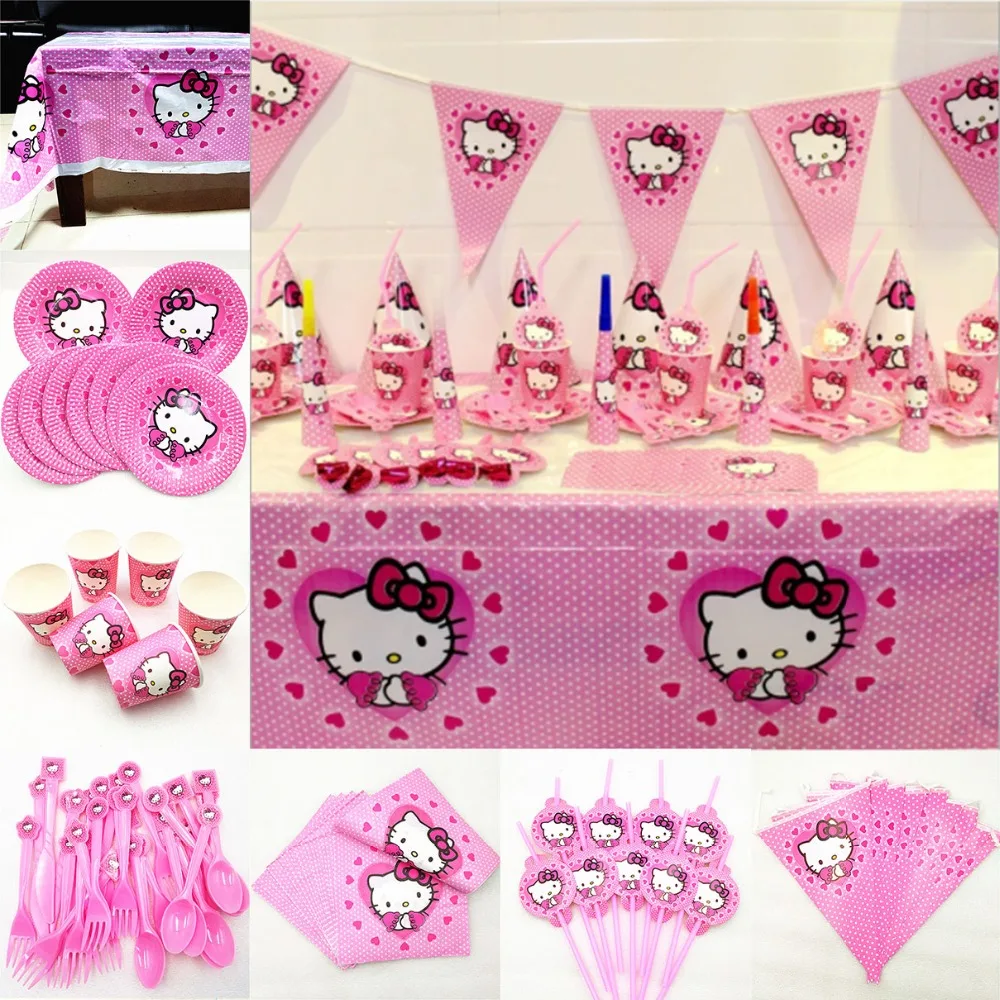 82p/set hello kitty Birthday Party Supplies Tablecloth Plate Cup Napkin Straw Flag Knife Fork Spoon Tableware Decoration Favor
82p/set hello kitty Birthday Party Supplies Tablecloth Plate Cup Napkin Straw Flag Knife Fork Spoon Tableware Decoration Favor