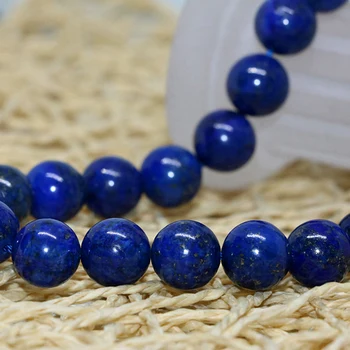 

Natural Lapis lazuli stone 4mm 6mm 8mm 10mm 12mm 14mm beautiful diy jewelry making round loose beads 15inch B597