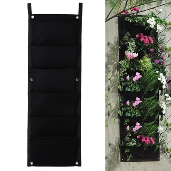 Wall Hanging Planting Bags 6 Pockets Green Grow Bag Planter Vertical Garden Vegetable Living Garden Bag Home Supplies
Wall Hanging Planting Bags 6 Pockets Green Grow Bag Planter Vertical Garden Vegetable Living Garden Bag Home Supplies