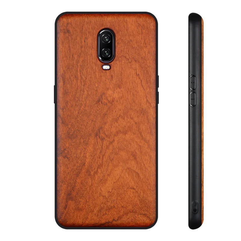 Реальная фотография для One Plus 7 Pro 6T 6 5T дерево + чехол винтажный противоударный