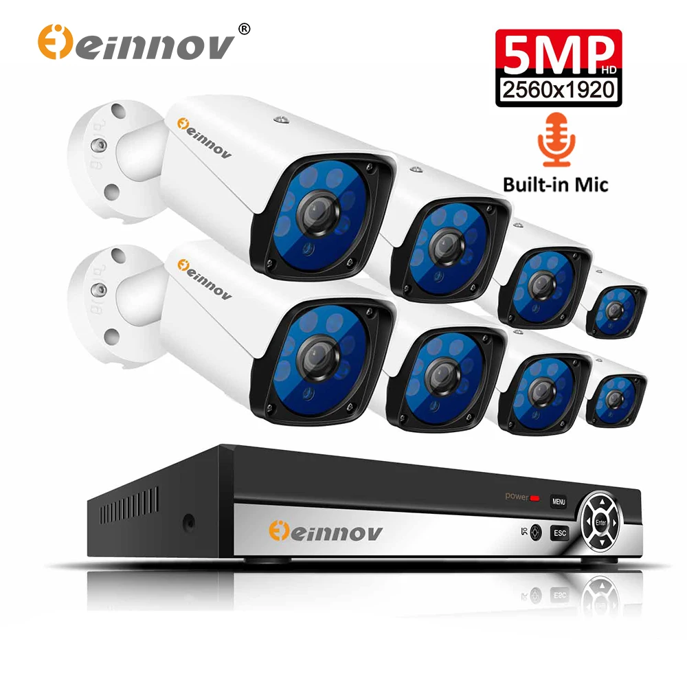 Einnov H.265 Audio Record 5MP 8CH Outdoor Video Surveillance POE Camera Home Security Camera System NVR CCTV HDD P2P 2TB
Einnov H.265 Audio Record 5MP 8CH Outdoor Video Surveillance POE Camera Home Security Camera System NVR CCTV HDD P2P 2TB