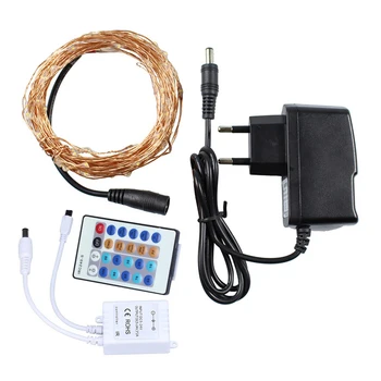 DC12V LED String Copper Wire Fairy String Lights Kit 10M 100LEDs with Power adapter Remote controller for Xmas Wedding decor
DC12V LED String Copper Wire Fairy String Lights Kit 10M 100LEDs with Power adapter Remote controller for Xmas Wedding decor