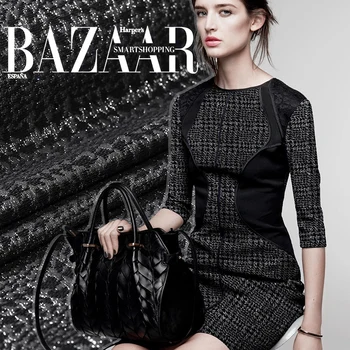 Jacquard thickening fashion brocade fabric black cloth 390grams per meter
Jacquard thickening fashion brocade fabric black cloth 390grams per meter
