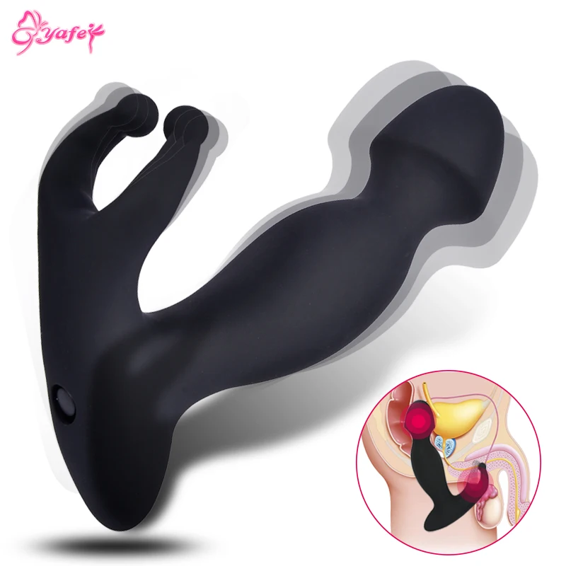 Male Prostate Massager Anal Vibrator Silicone Modes Butt Plug Delay
