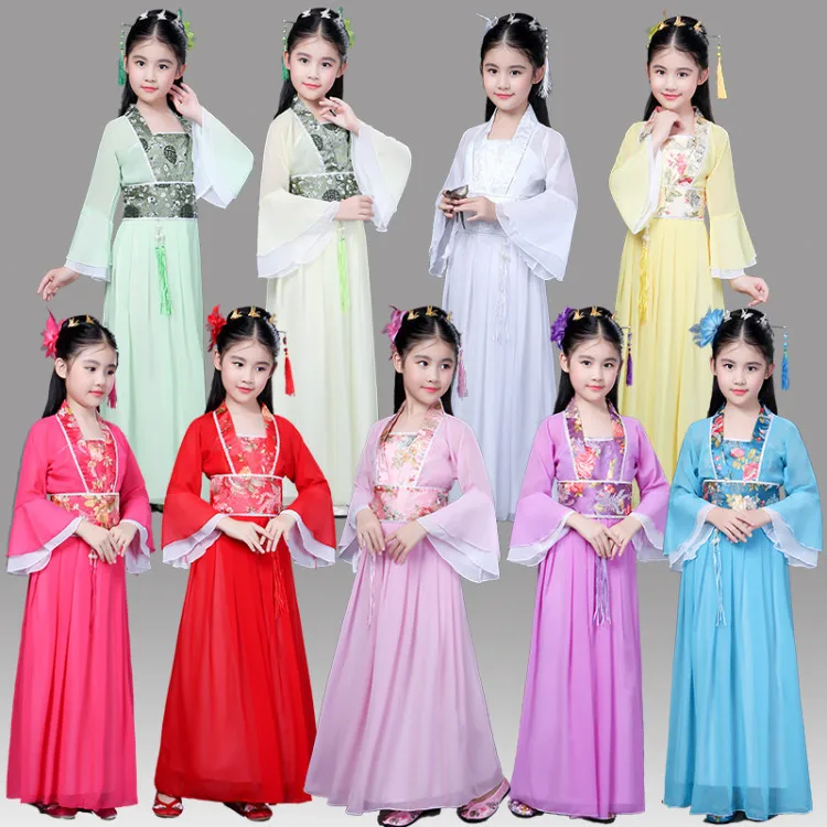 chinese traditional hanfu dress child clothing folk dance girls ancient chinese opera tang dynasty han ming costume children kid
chinese traditional hanfu dress child clothing folk dance girls ancient chinese opera tang dynasty han ming costume children kid