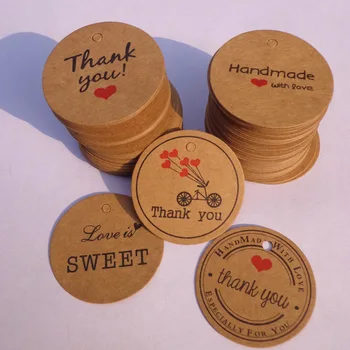 100Pcs Vintage Kraft Paper Round Gift Tags Handmade Thank You Love Heart Cards Hang Tag Gift Tag DIY Paper Labels 3.5cm M1268
100Pcs Vintage Kraft Paper Round Gift Tags Handmade Thank You Love Heart Cards Hang Tag Gift Tag DIY Paper Labels 3.5cm M1268