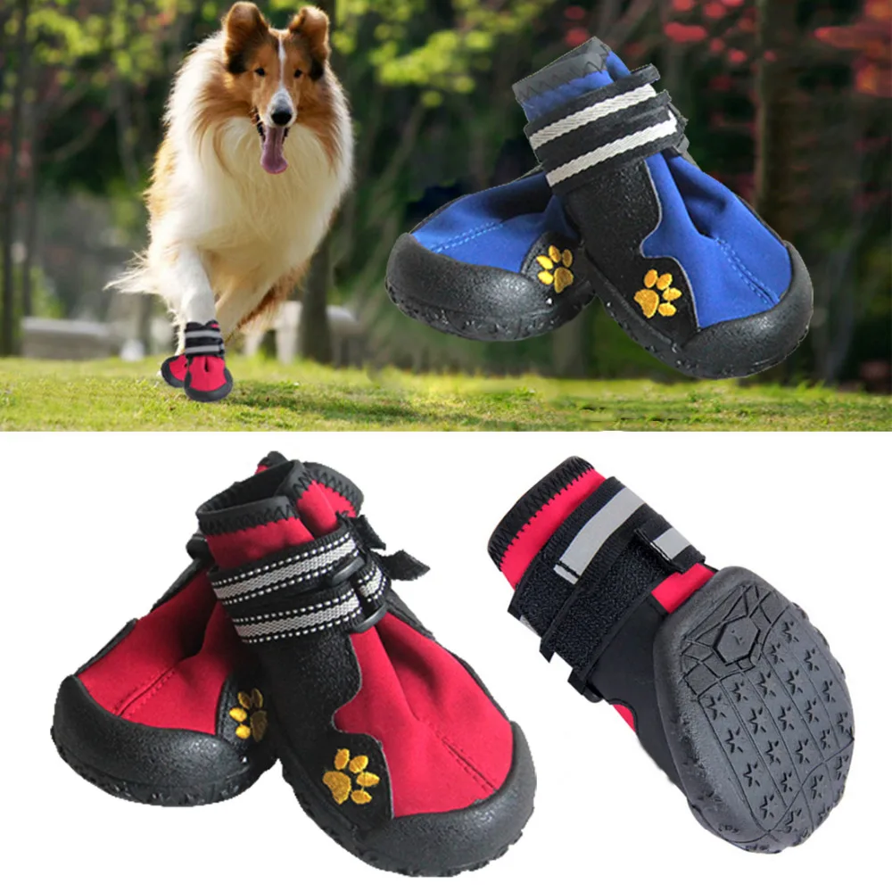 Image 4Pcs  Lot Waterproof Pet Dog Rain Shoes for Dogs Booties Portable Cat Shoes Durable Perro Zapado Hot Sale #5