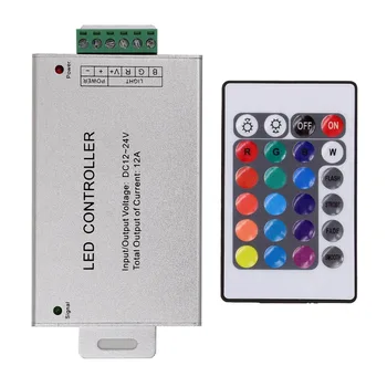 DC12V-24V 12A / 24A 44keys 24Key IR Remote Led RGB Controller IR wireles Dimmer for 3528 5050 RGB led strip Lamp
DC12V-24V 12A / 24A 44keys 24Key IR Remote Led RGB Controller IR wireles Dimmer for 3528 5050 RGB led strip Lamp