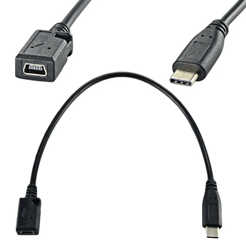25cm USB3.1 Type C Male To mini USB 2.0 5Pin Female Data Cable Cord for Nexus 5X 6P 0.25m
25cm USB3.1 Type C Male To mini USB 2.0 5Pin Female Data Cable Cord for Nexus 5X 6P 0.25m