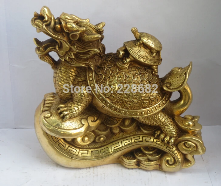 Collectible Chinese Decorated Brass Carved Lucky Dragon Turtle Big Sculpture/ Home Feng Shui Statue
Collectible Chinese Decorated Brass Carved Lucky Dragon Turtle Big Sculpture/ Home Feng Shui Statue