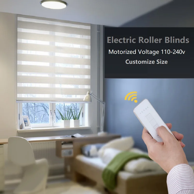 Noth America Popular Motorized Window Rainbown Zebra Roller Blinds Roller Blinds Wireless rechargable Customized sizes
Noth America Popular Motorized Window Rainbown Zebra Roller Blinds Roller Blinds Wireless rechargable Customized sizes
