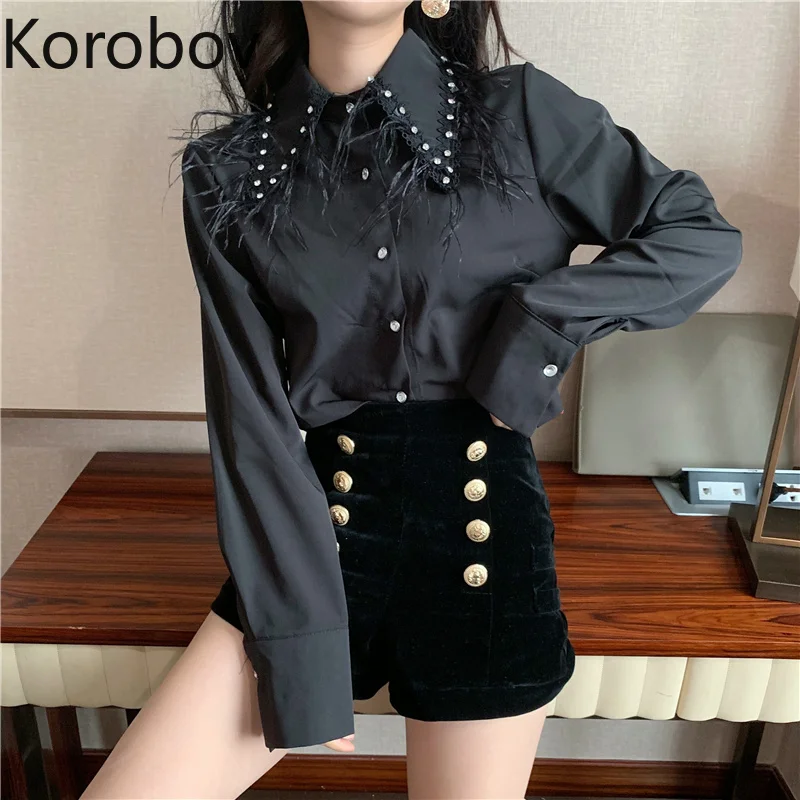 Korobov New Arrival Tassel White Women Blouse Single Breasted Black OL Blusas Korean Long Sleeve Turn-down Collar Shirts 77374
Korobov New Arrival Tassel White Women Blouse Single Breasted Black OL Blusas Korean Long Sleeve Turn-down Collar Shirts 77374