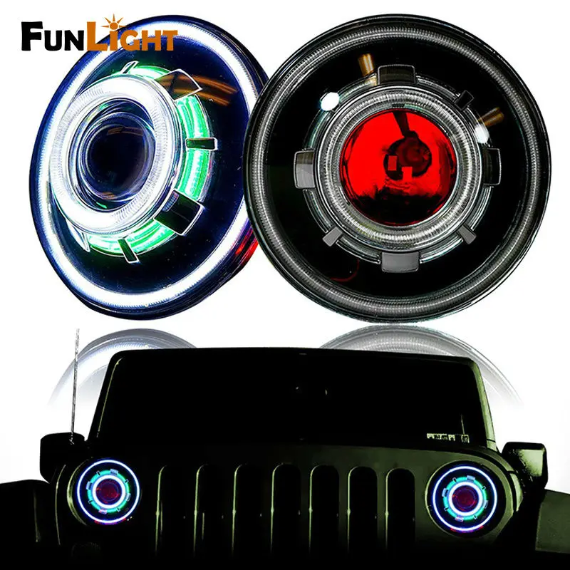 7 Inch 30W LED Hi/Low Beam Headlamp with COB Angel Eyes DRL Turn Signal demon eyes + Canbus resister for Jeep Wrangler
7 Inch 30W LED Hi/Low Beam Headlamp with COB Angel Eyes DRL Turn Signal demon eyes + Canbus resister for Jeep Wrangler
