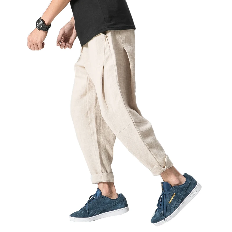 Male Joggers Linen Pants Men Harem Pants Men Cotton Linen traditional chinese pants Drop Crotch Trousers homme Man khaki Pants
Male Joggers Linen Pants Men Harem Pants Men Cotton Linen traditional chinese pants Drop Crotch Trousers homme Man khaki Pants