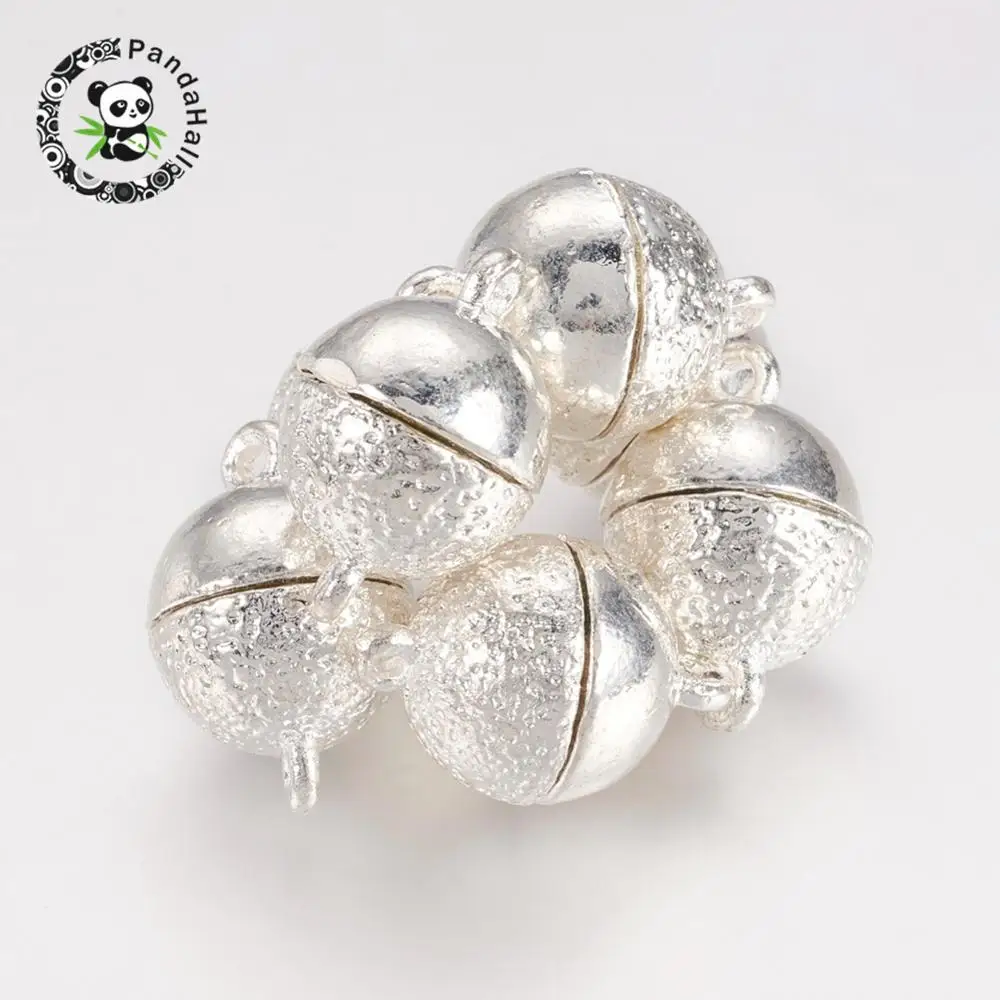 Alloy Magnetic Clasps, Round, Silver Metal Color, Size: about 13mm wide, 20mm long, hole: 2mm
Alloy Magnetic Clasps, Round, Silver Metal Color, Size: about 13mm wide, 20mm long, hole: 2mm