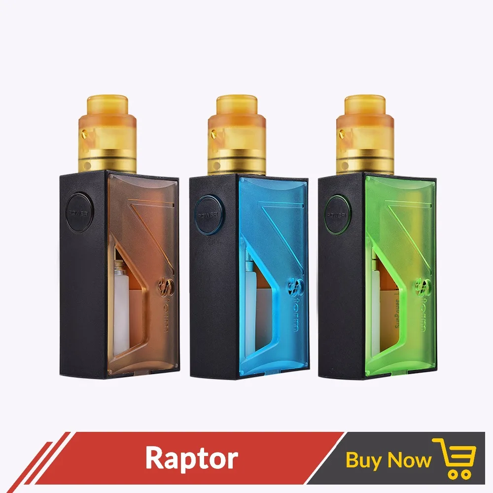 Original Vapor Storm Raptor 120W Mod 5mL Bottom Feeding with RDA Atomizer no 18650/20700/21700 Battery for Vape E Cigarette 
Original Vapor Storm Raptor 120W Mod 5mL Bottom Feeding with RDA Atomizer no 18650/20700/21700 Battery for Vape E Cigarette