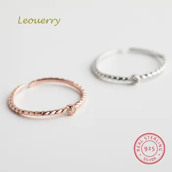 Leouerry 925 Sterling Silver Simple Delicate Zircon Twist Open Ring Adjustable Thin Finger Ring for Women Wedding Jewelry Gift
Leouerry 925 Sterling Silver Simple Delicate Zircon Twist Open Ring Adjustable Thin Finger Ring for Women Wedding Jewelry Gift
