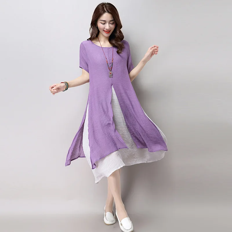 2017 New Summer Style Dress Vintage Short Sleeve Women Cotton Linen Dresses Casual Elegant Long Dress Plus Size Vestidos AB174
2017 New Summer Style Dress Vintage Short Sleeve Women Cotton Linen Dresses Casual Elegant Long Dress Plus Size Vestidos AB174