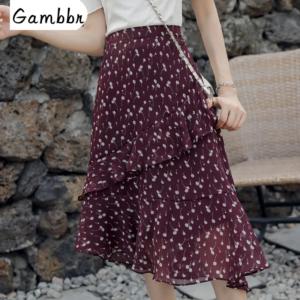 2019 Bohemian High Waist Floral Print Casual Summer Chiffon Skirt Women Student Beach Boho Irregular Midi Korean Pleated Skirts
2019 Bohemian High Waist Floral Print Casual Summer Chiffon Skirt Women Student Beach Boho Irregular Midi Korean Pleated Skirts