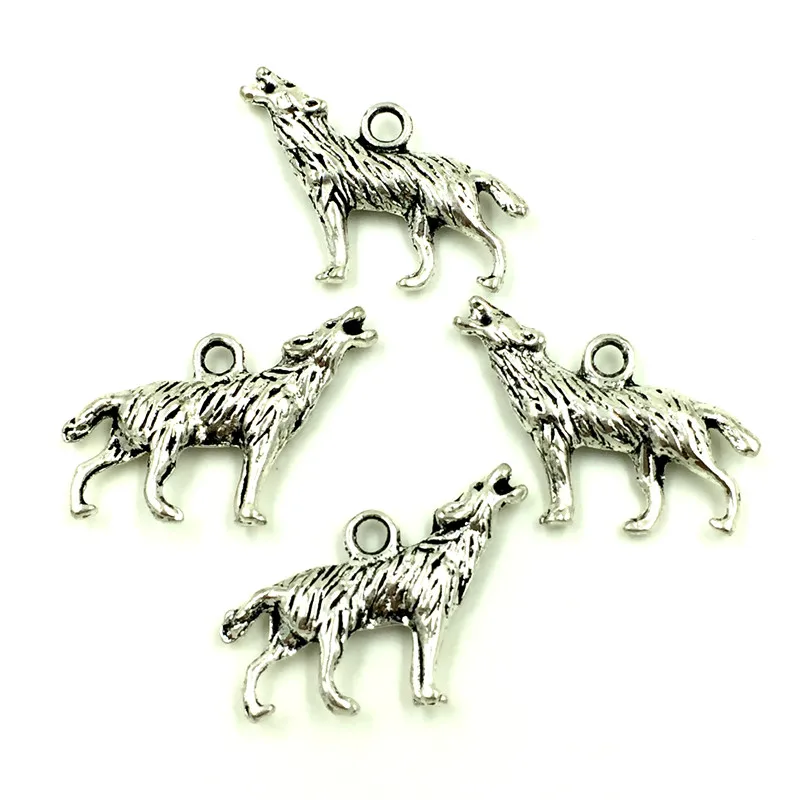 100Pcs Silver Tone Wolf Animal Breloque Charms Pendants DIY Crafts Jewelry Making 26x16mm
100Pcs Silver Tone Wolf Animal Breloque Charms Pendants DIY Crafts Jewelry Making 26x16mm