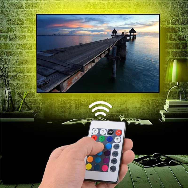 LED Light Strip RGB DC5V USB Lamp 2M 1 Set SMD 5050 Waterproof Flexible LED Tape With Remote Controller for TV Backlight
LED Light Strip RGB DC5V USB Lamp 2M 1 Set SMD 5050 Waterproof Flexible LED Tape With Remote Controller for TV Backlight