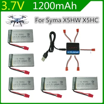 New Syma X5HW Syma X5HC RC Quadcopter Battery Ultra-high Capacity 3.7V 1200mAh Lipo Battery and 5 in 1 Cable Spare Parts
New Syma X5HW Syma X5HC RC Quadcopter Battery Ultra-high Capacity 3.7V 1200mAh Lipo Battery and 5 in 1 Cable Spare Parts