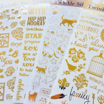1 Sheet Gold Bling Wish Letters Cats Bird Adhesive Stickers Computer Notebook Hand Account Decor
1 Sheet Gold Bling Wish Letters Cats Bird Adhesive Stickers Computer Notebook Hand Account Decor