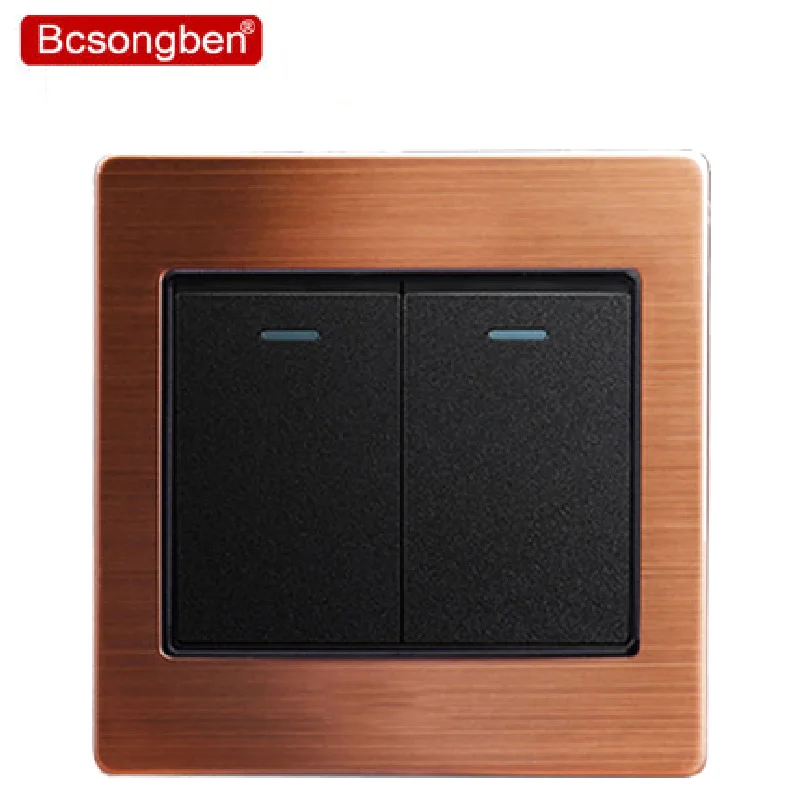 Luxurious Rose gold black Push Button switch socket 2gang1way Wall socket 110v-250v 10A
Luxurious Rose gold black Push Button switch socket 2gang1way Wall socket 110v-250v 10A
