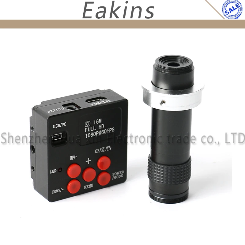 HD 16MP 1080P HDMI USB Industrial Microscope Camera 4G TF Storage Picture Video Recorder Large view 1X-120X C-mount Lens
HD 16MP 1080P HDMI USB Industrial Microscope Camera 4G TF Storage Picture Video Recorder Large view 1X-120X C-mount Lens