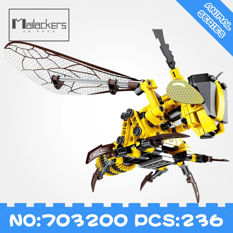 SY703200 SY703300 Technic Building Blocks Set Wasp Dragonfly Bionic Insect DIY Model Bricks Educatonal Creative Toy For Kids
SY703200 SY703300 Technic Building Blocks Set Wasp Dragonfly Bionic Insect DIY Model Bricks Educatonal Creative Toy For Kids