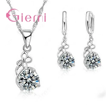 Big Promotin Luxurious Crystal Fashion Jewelry Sets 925 Sterling Silver Exquisite Popular Necklace & Stud Earrings
Big Promotin Luxurious Crystal Fashion Jewelry Sets 925 Sterling Silver Exquisite Popular Necklace & Stud Earrings