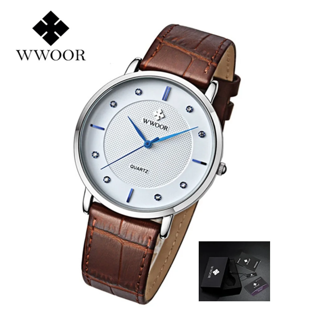 WWOOR Watches Men Genuine Leather Man Watch luxury Brand Ultra-Thin Men's Waterproof Casual Quartz Sport Wrist Watch Male Clock
WWOOR Watches Men Genuine Leather Man Watch luxury Brand Ultra-Thin Men's Waterproof Casual Quartz Sport Wrist Watch Male Clock