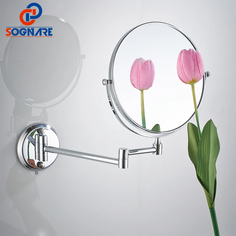 SOGNARE 6Inch/8 Inch Wall Mirror For Bathroom Chrome Polished Magnifying 3X Dual Arm Extend Bath Mirror Bathroom Accessories
SOGNARE 6Inch/8 Inch Wall Mirror For Bathroom Chrome Polished Magnifying 3X Dual Arm Extend Bath Mirror Bathroom Accessories
