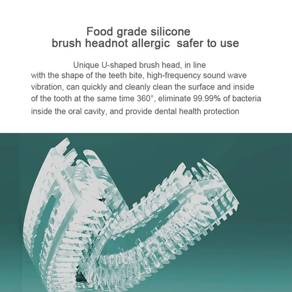 360 U Shape Silica Gel Replacement Brush Adult Ultrasonic Cold Light Toothbrush Replacement Automatic Electric Toothbrush
360 U Shape Silica Gel Replacement Brush Adult Ultrasonic Cold Light Toothbrush Replacement Automatic Electric Toothbrush