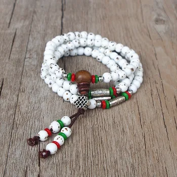 6MM 108 White Ceramic Beads Tibetan Buddhism Chakra Bracelet Healing Mala Charm Strand Beaded Bracelet for Women Men
6MM 108 White Ceramic Beads Tibetan Buddhism Chakra Bracelet Healing Mala Charm Strand Beaded Bracelet for Women Men