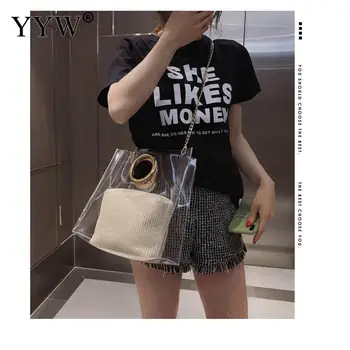 New Beach Transparent Straw Bag Women Clear Pu Crossbody Bag Girl 2019 Day Clutch Women Jelly White Handbags 2 Pcs Summer Bag
New Beach Transparent Straw Bag Women Clear Pu Crossbody Bag Girl 2019 Day Clutch Women Jelly White Handbags 2 Pcs Summer Bag