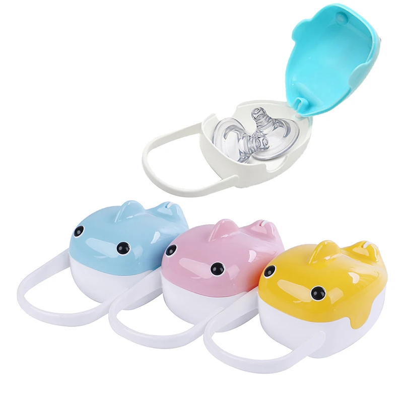 1PC cartoon pictures Portable Baby Infant Pacifier Nipple Travel Case Storage Box | Мать и ребенок