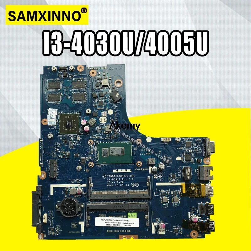 FRU:5B20G45981 for Lenovo Ideapad B50-70 Laptop Motherboard LA-B091P SR1EN I3-4030U/4005U DDR3L 2GB 100% Fully Tested
FRU:5B20G45981 for Lenovo Ideapad B50-70 Laptop Motherboard LA-B091P SR1EN I3-4030U/4005U DDR3L 2GB 100% Fully Tested