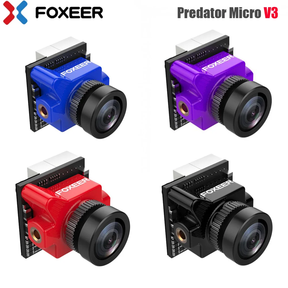 

Foxeer Predator Micro V3 Racing All Weather FPV Camera 16:9/4:3 PAL/NTSC switchable Super WDR OSD 4ms Latency Remote Control