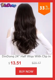 Dindong Clip In Hair Extensions Synthetic Wavy 24 Inch 190g