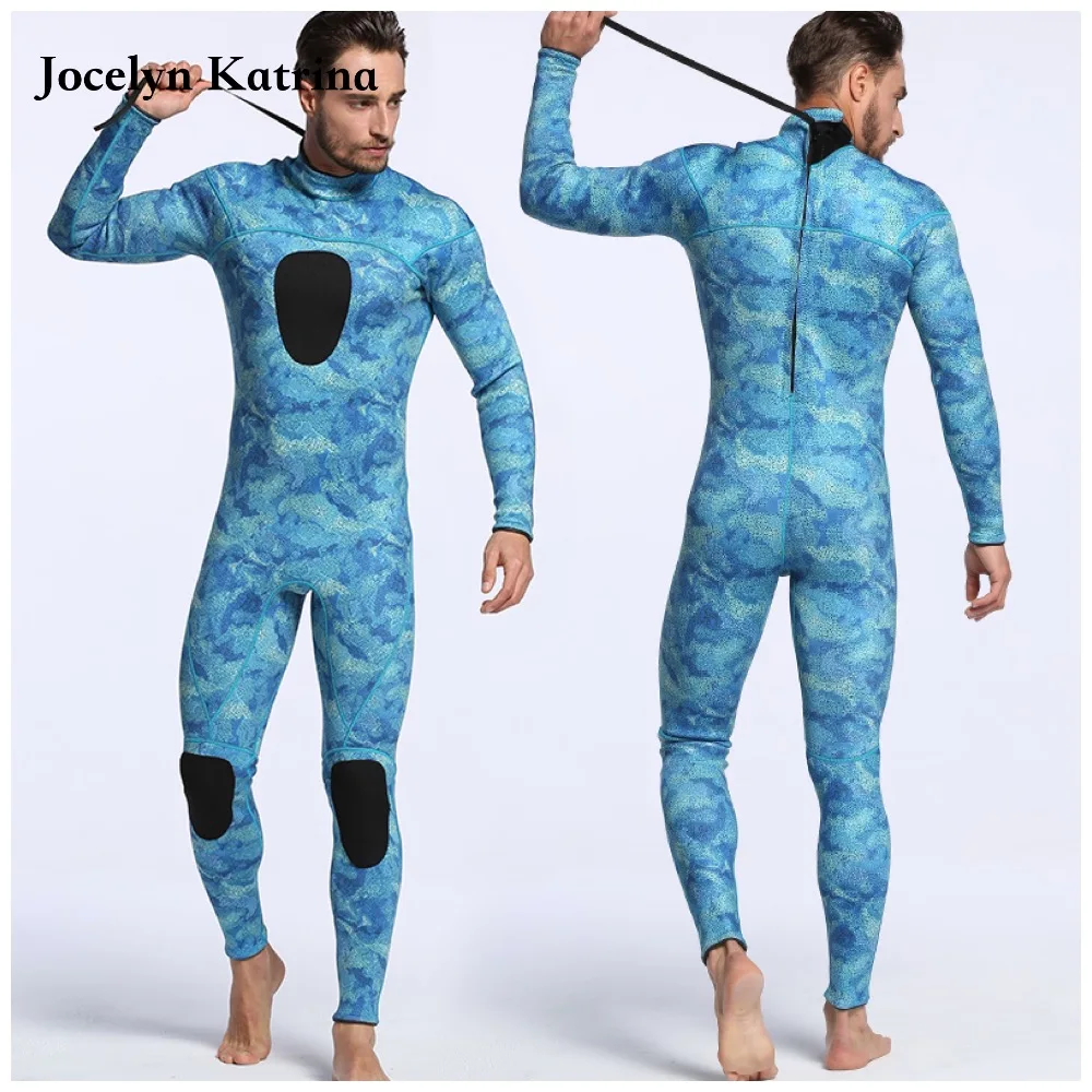 Men Plus Size Diving Wetsuit Keep Warm 3mm Neoprene one Pieces Full Suit Blind Stitching Jumpsuit Surfing Suit Camouflage blue
Men Plus Size Diving Wetsuit Keep Warm 3mm Neoprene one Pieces Full Suit Blind Stitching Jumpsuit Surfing Suit Camouflage blue