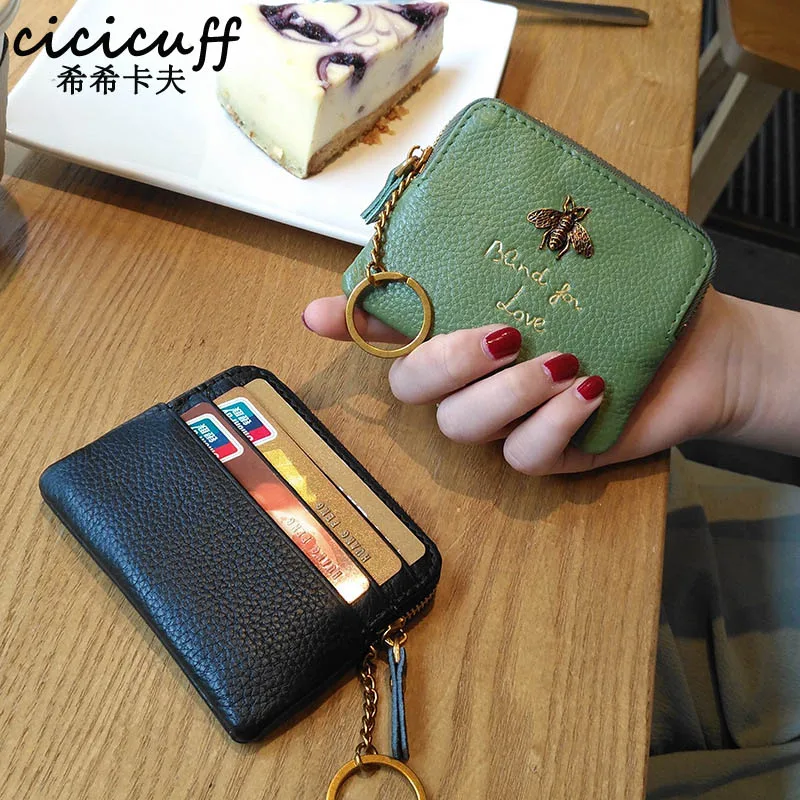 CICICUFF Coin Purses Women Card Pocket Genuine Leather Mini Purse Small Coin Pouch Cowhide Zipper Card Pocket with Key Ring
CICICUFF Coin Purses Women Card Pocket Genuine Leather Mini Purse Small Coin Pouch Cowhide Zipper Card Pocket with Key Ring