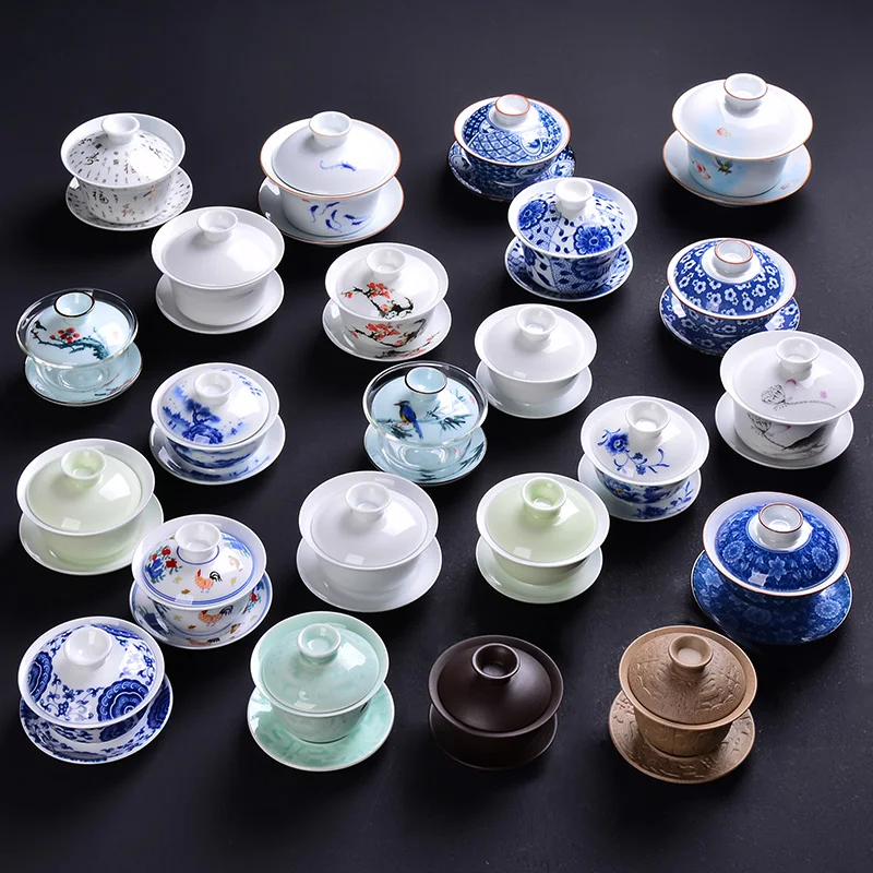 Chinese Kung Fu Tea Set Porcelain Tea Bowl Ware Tureen Ceramic Gaiwan Health Teacup and Saucer Master Cups E $
Chinese Kung Fu Tea Set Porcelain Tea Bowl Ware Tureen Ceramic Gaiwan Health Teacup and Saucer Master Cups E $