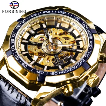 Forsining Fashion Mechanical Watch Top Brand Luxury Gold Watches Steampunk Design Luminous Hands Transparent Case Uhren Herren
Forsining Fashion Mechanical Watch Top Brand Luxury Gold Watches Steampunk Design Luminous Hands Transparent Case Uhren Herren