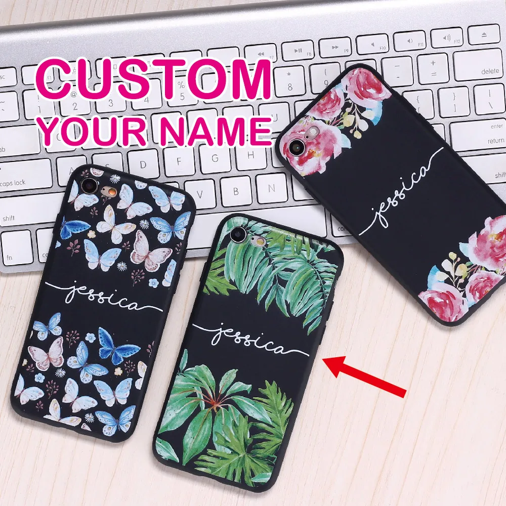 For SAMSUNG Galaxy S7 S8 S9 iPhone 6 6S XS Max 7 7Plus 8 8Plus 5 X Custom Personalized Name Text Floral Soft Black Phone Case
For SAMSUNG Galaxy S7 S8 S9 iPhone 6 6S XS Max 7 7Plus 8 8Plus 5 X Custom Personalized Name Text Floral Soft Black Phone Case