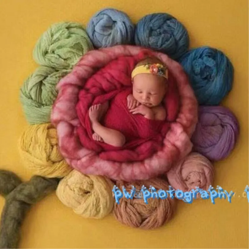 Фото Newborn cheesecloth wrap Photography props Christmas set stretch knit Baby swaddle blanket backdrop Photo | Мать и ребенок