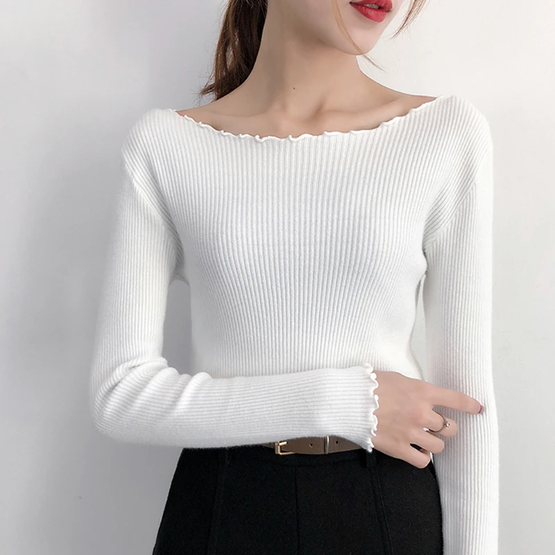 Basic Sweater Women Casual Butterfly Sleeve Irregular Neck Knitted Tops Pure Jumper Autumn Winter Female Retro Ruffle Pullovers
Basic Sweater Women Casual Butterfly Sleeve Irregular Neck Knitted Tops Pure Jumper Autumn Winter Female Retro Ruffle Pullovers