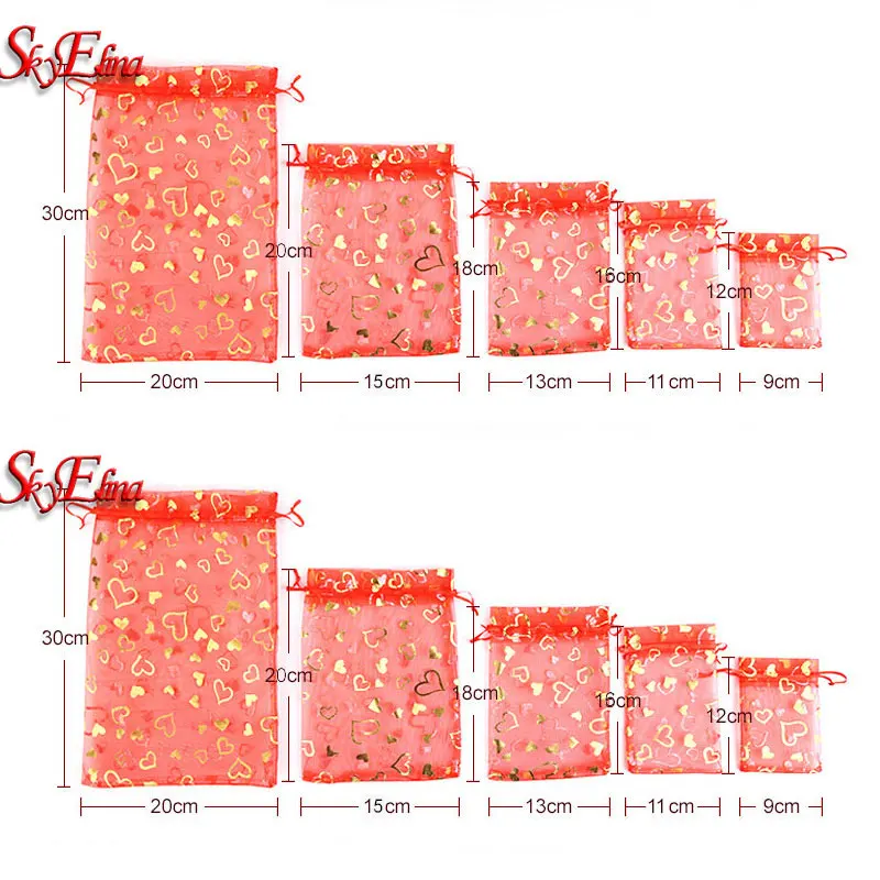 50pcs Organza Bags Jewelry Wedding Favors Party Heart Pattern Printed Drawable Packaging Display & Gift Pouches 7ZSH323-328
50pcs Organza Bags Jewelry Wedding Favors Party Heart Pattern Printed Drawable Packaging Display & Gift Pouches 7ZSH323-328