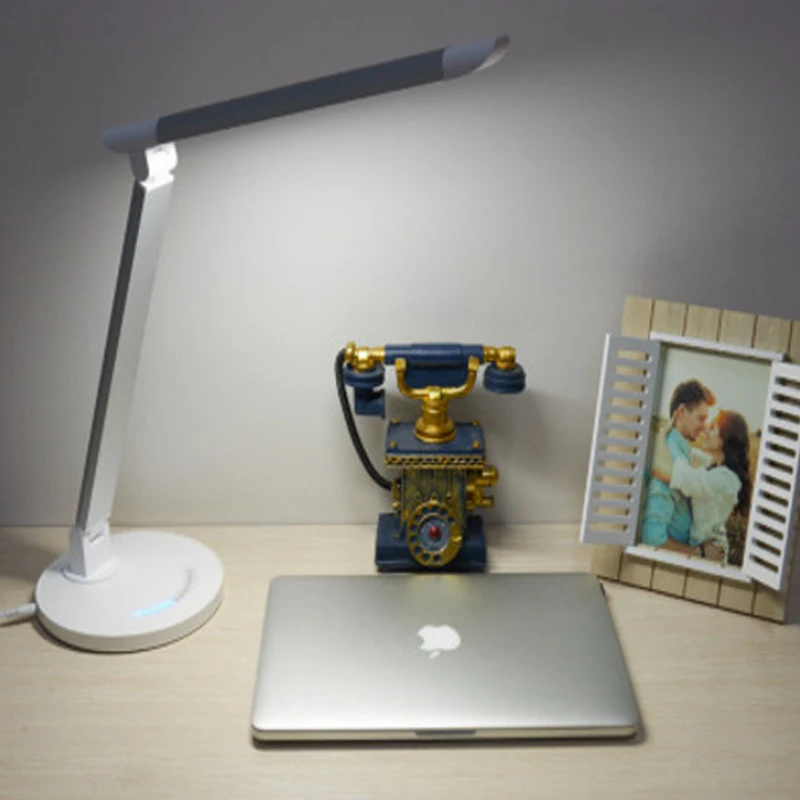 Led aluminum folding table lamp led eye protection stepless dimming reading learning office | Освещение