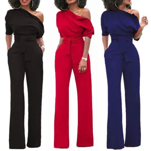 Women's Clubwear Playsuit Short Sleeve Bodysuit Party Jumpsuit Oblique Romper Wide Leg Long Trousers
Women's Clubwear Playsuit Short Sleeve Bodysuit Party Jumpsuit Oblique Romper Wide Leg Long Trousers